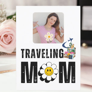 Cute Retro "Travelling Mom",Fun Travel,Custom Phot Postcard