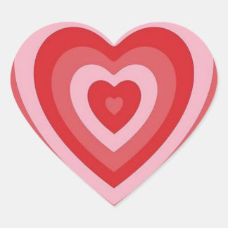 cute retro trendy heart sticker red