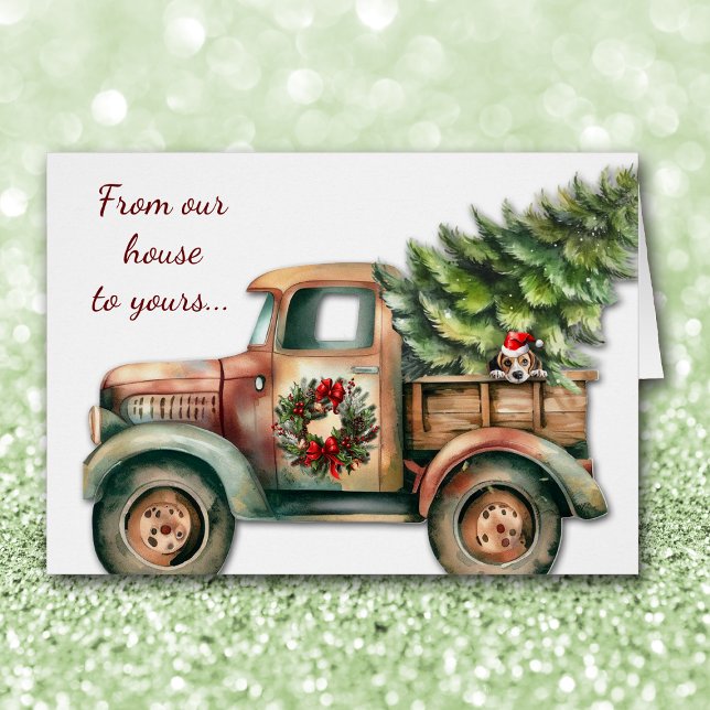 Cute Retro Truck Beagle Christmas (Creator Uploaded)