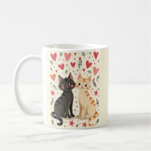 Cute Retro Valentine Cats
