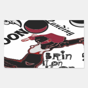 Cute retro vintage Bring it On Moon Landing HoHoHo Sticker