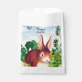 Cute retro vintage Easter bunny  Favour Bag