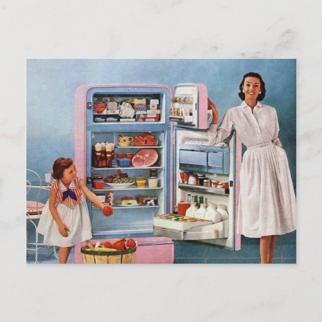 Cute retro vintage kitchen any purpose postcard (Front)