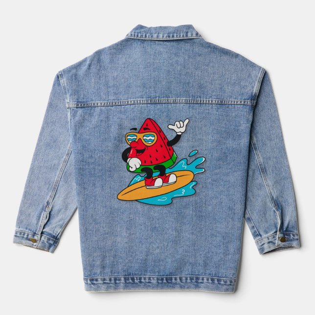 Cute retro watermelon surf (Verso)