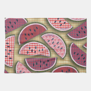 Cute Retro Watermelons Kitchen Towel
