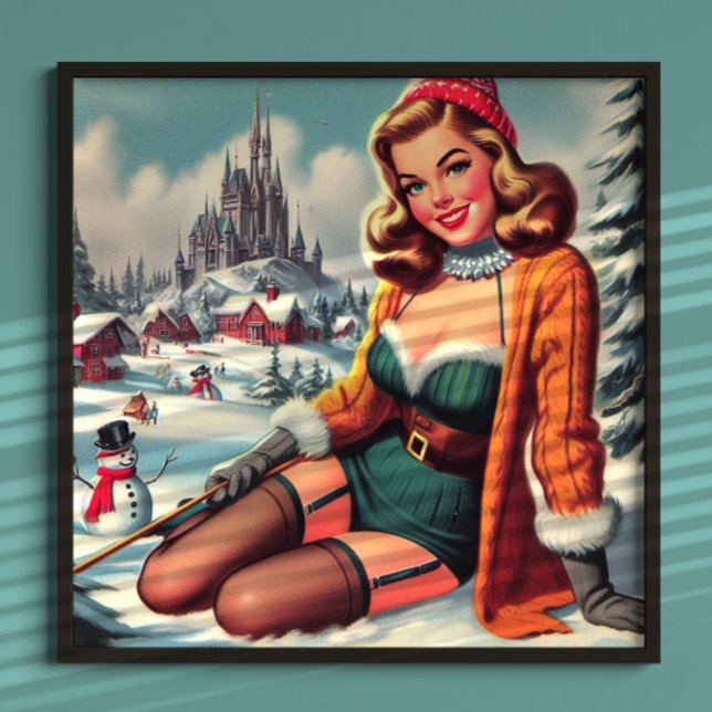 Cute Retro Winter Pin-up Poster (Creator Uploaded)