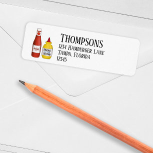 Cute Return Address Ketchup and Mustard