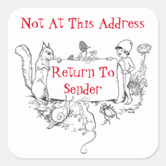 Cute Return To Sender Sticker