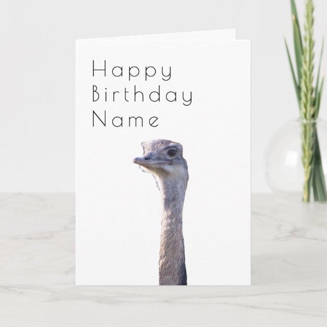 Cute Rhea Art Deco Birthday Card (Front)