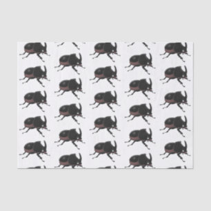 Cute rhinoceros beetle cartoon illustration tissue paper