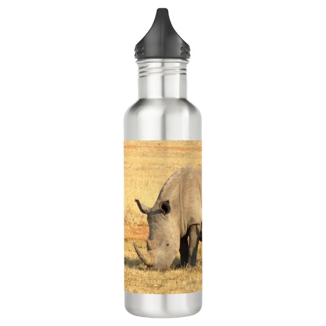 Cute rhinoceros in africa 710 ml water bottle (Left)