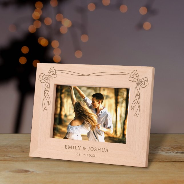 Cute Ribbon Bow Custom Name Or Text Etched Frames (Creator Uploaded)