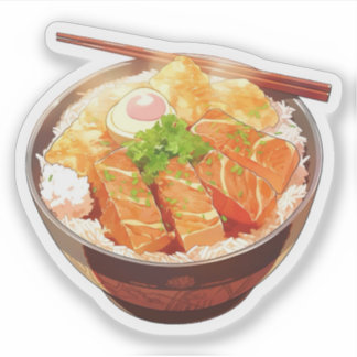 Cute Rice Bowl Sticker