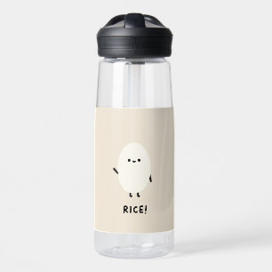 cute rice character minimal kawaii funny rice desi water bottle