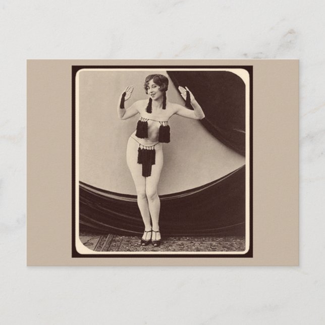 Cute risqué 1920's Flapper Girl  Postcard (Front)