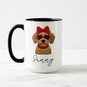 Cute RN Crochet Dog Valentine’s Day  Mug