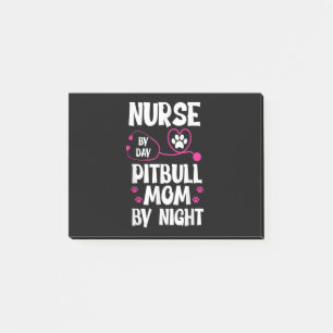 Cute RN Nurse Pit Bull Mom Paw Dog Puppy Lover Post-it Notes