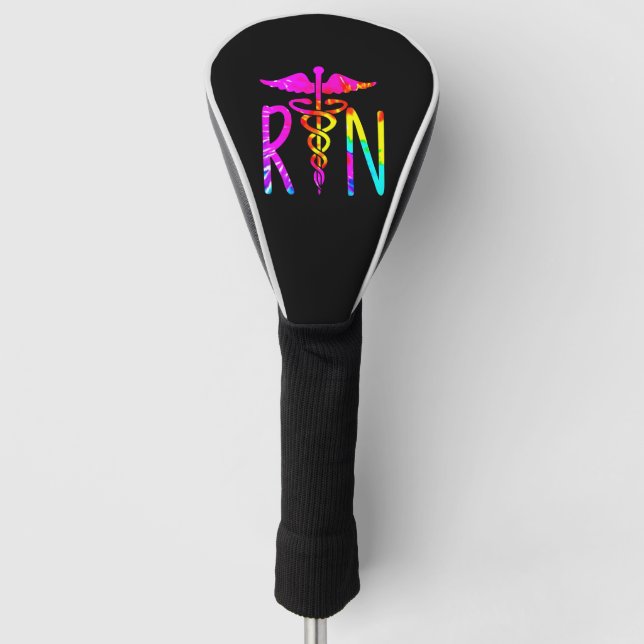 Cute RN Registered Nurse Tshirt Golf Head Cover (Front)