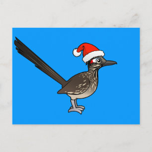Cute Roadrunner Santa Claus Holiday Postcard
