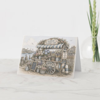Cute Roadside Flower Cart Card