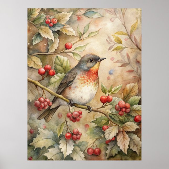 Cute Robin Poster (Front)