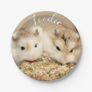 Cute Robo Hamsters Foodie Paper Plate