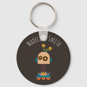 Cute robot children's design keychain