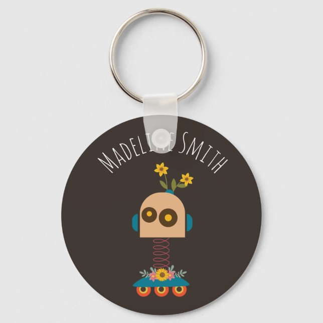 Cute robot children's design keychain (Front)