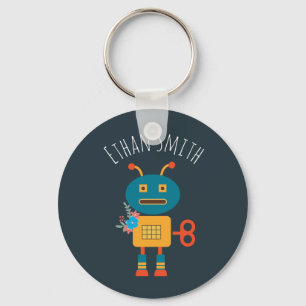 Cute robot children's design keychain