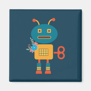 Cute robot children's design magnet