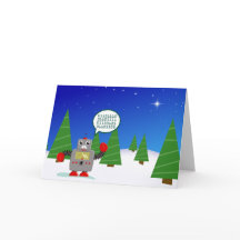 Cute Robot Christmas Card