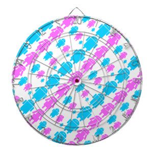 Cute robot familly pattern dartboard