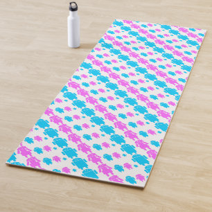 Cute robot familly pattern yoga mat