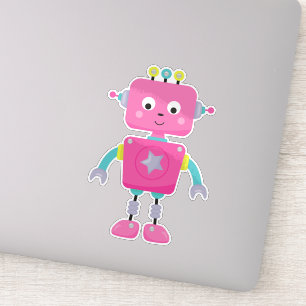 Cute Robot, Funny Robot, Silly Robot, Pink Robot