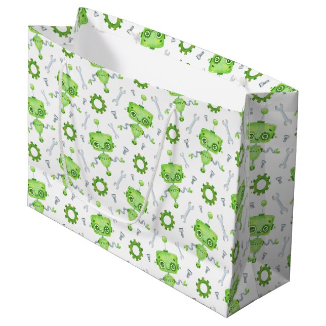 Cute Robot Gift Bag (Front Angled)