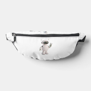 Cute Robot Mechanic Fanny Pack - Funny Sci-Fi Bot 