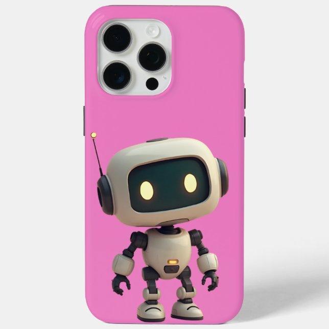 cute robot phone case (Back)