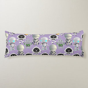 Cute Robots Pattern. CUTERB01.LPurple Body Pillow