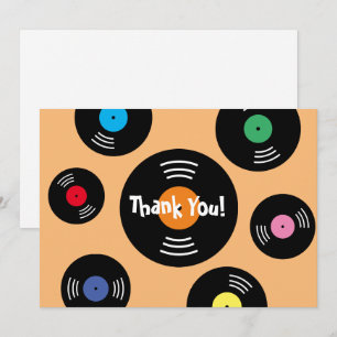 Cute Rock et Roll Anniversaire remerciement cartes