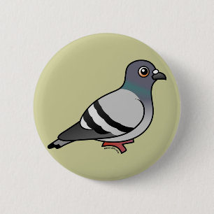 Cute Rock Pigeon 2 Inch Round Button