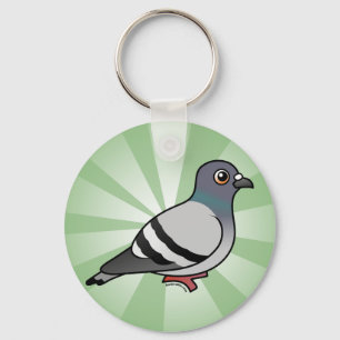 Cute Rock Pigeon Keychain