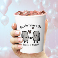 Cute Rock Pun Newlywed Couple Wedding Anniversary