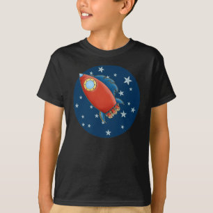 Cute Rocket & Stars Boy's T-Shirts