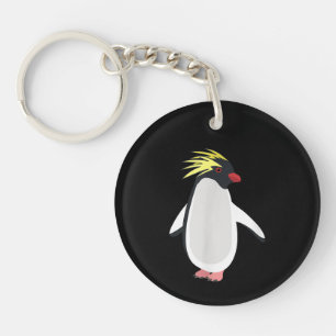 Cute Rockhopper Penguin Funny Antarctic Animal Keychain