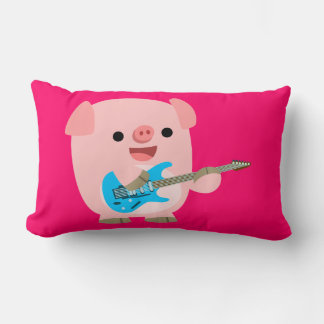 Cute Rockin' Cartoon Pig Pillow