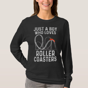 Cute Roller Coaster Theme Park Amusement Ride Boys T-Shirt
