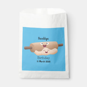 Cute rolling pin and dough pastry baking cartoon  favour bag