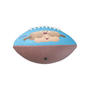 Cute rolling pin and dough pastry baking cartoon football