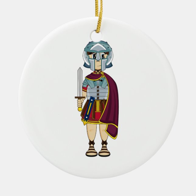 Cute Roman Gladiator Ornament (Front)