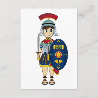 Cute Roman Soldier RSVP Card